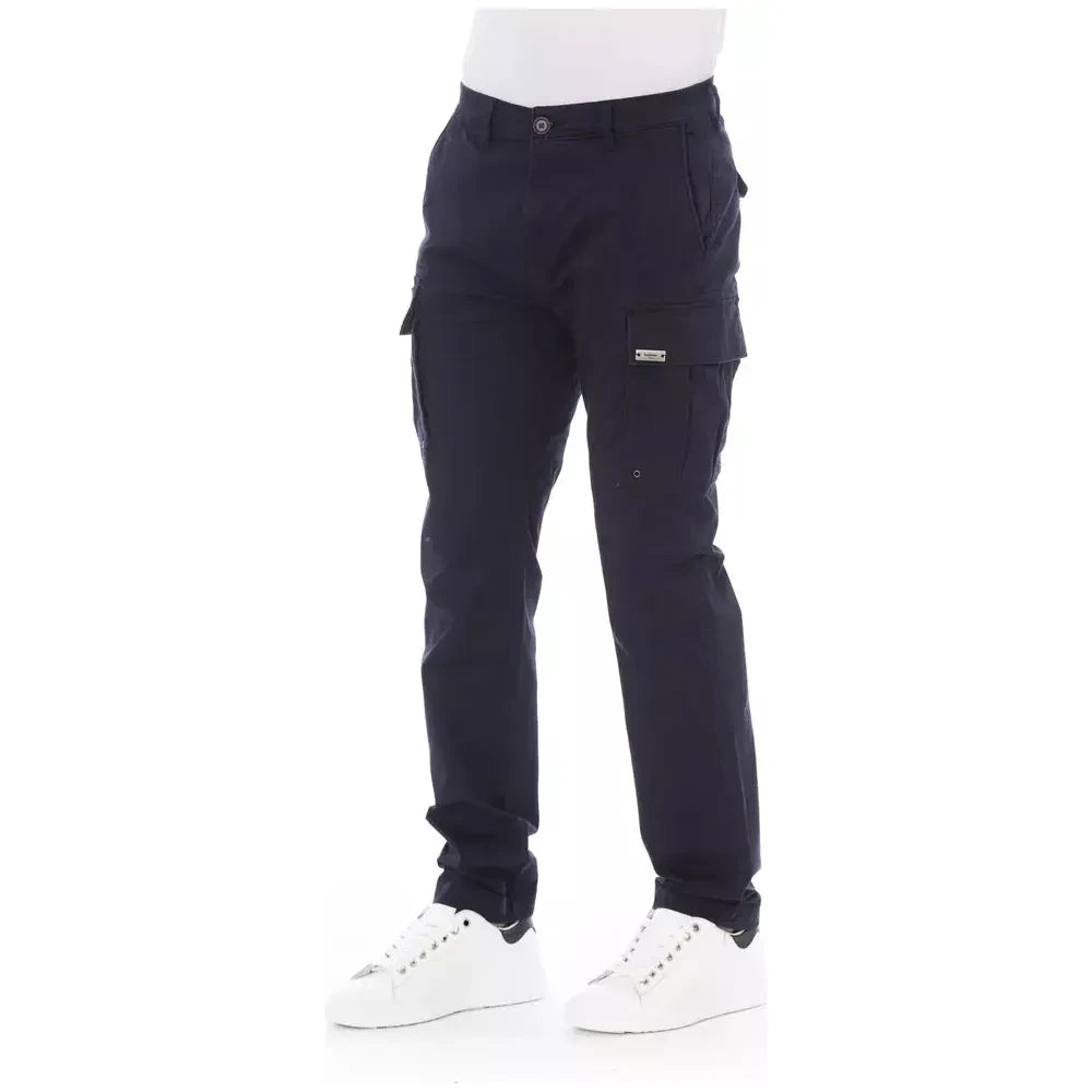 Baldinini Trend Chic Blue Cargo Trousers for Men Baldinini Trend