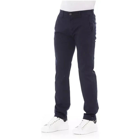 Baldinini Trend Elegant Blue Chino Trousers Baldinini Trend