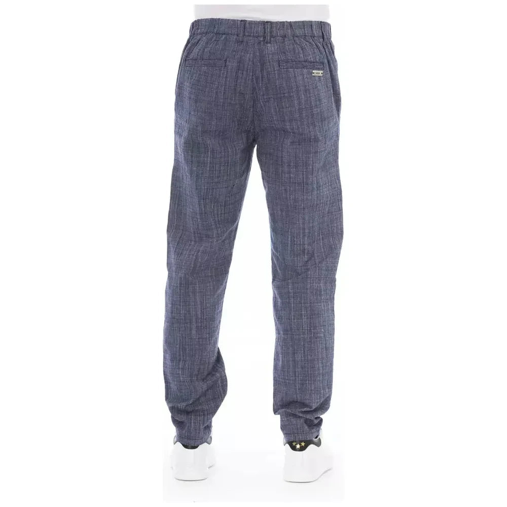 Sleek Blue Chino Trousers For Men