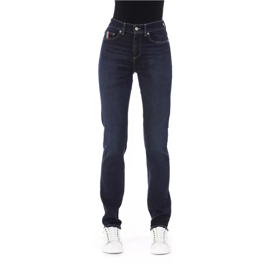 Chic Tricolor Pocket Designer Jeans