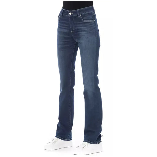 Tricolor Accent Designer Jeans