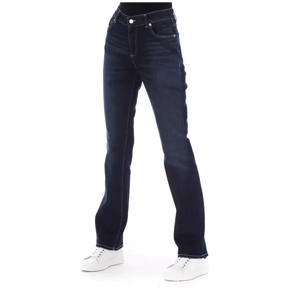 Chic Tricolor Pocket Jeans