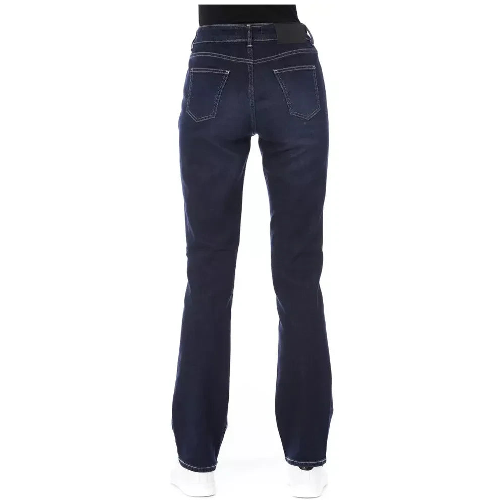 Chic Tricolor Pocket Jeans