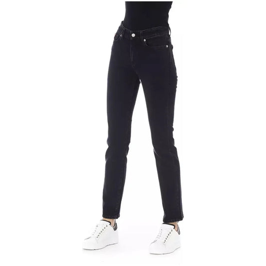 Baldinini Trend Black Cotton Women Jeans Baldinini Trend