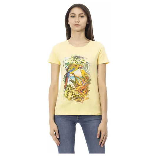 Trussardi Action Yellow Cotton Women T-Shirt