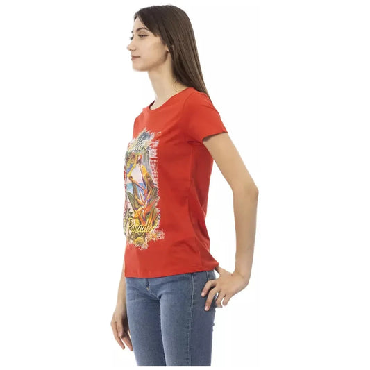 Trussardi Action Radiant Red Short Sleeve Round Neck Tee Trussardi Action