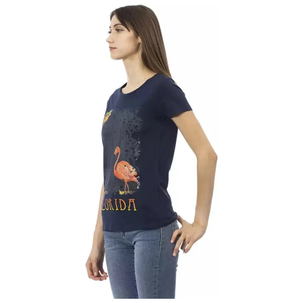 Trussardi Action Blue Cotton Women T-Shirt