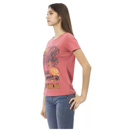 Chic Pink Print Tee for Trendy Summer Looks