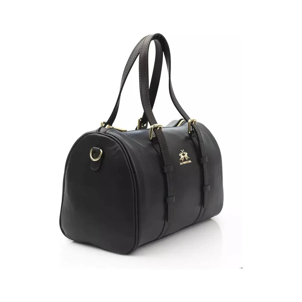 Elegant Black Leather Crossbody Bag