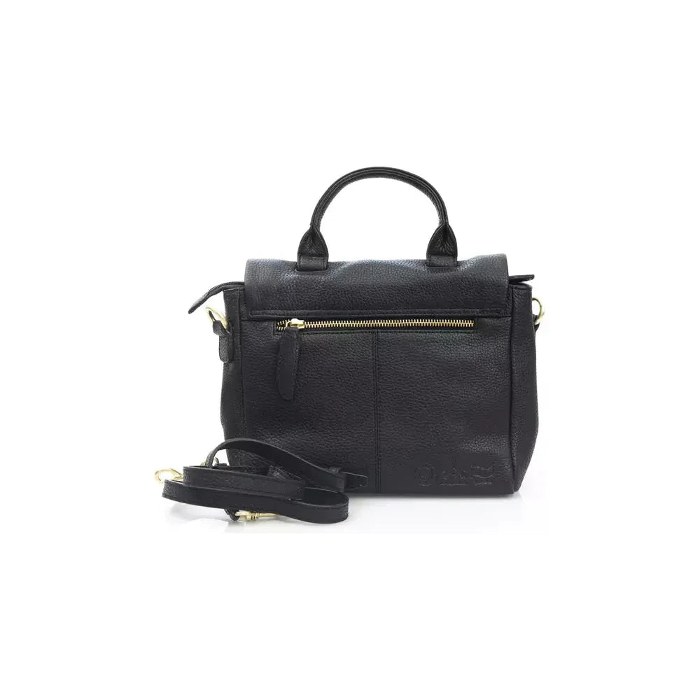 Elegant Black Leather Crossbody Bag