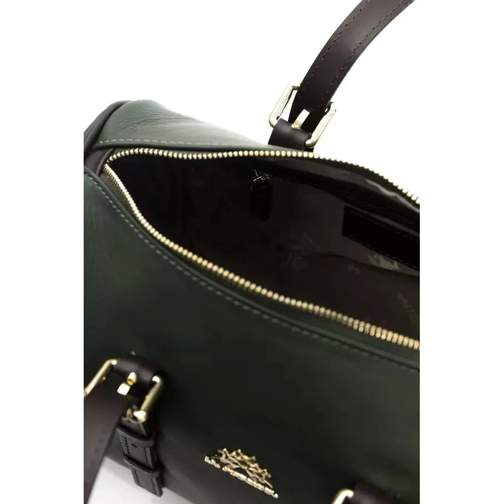 Elegant Green Leather Crossbody Bag