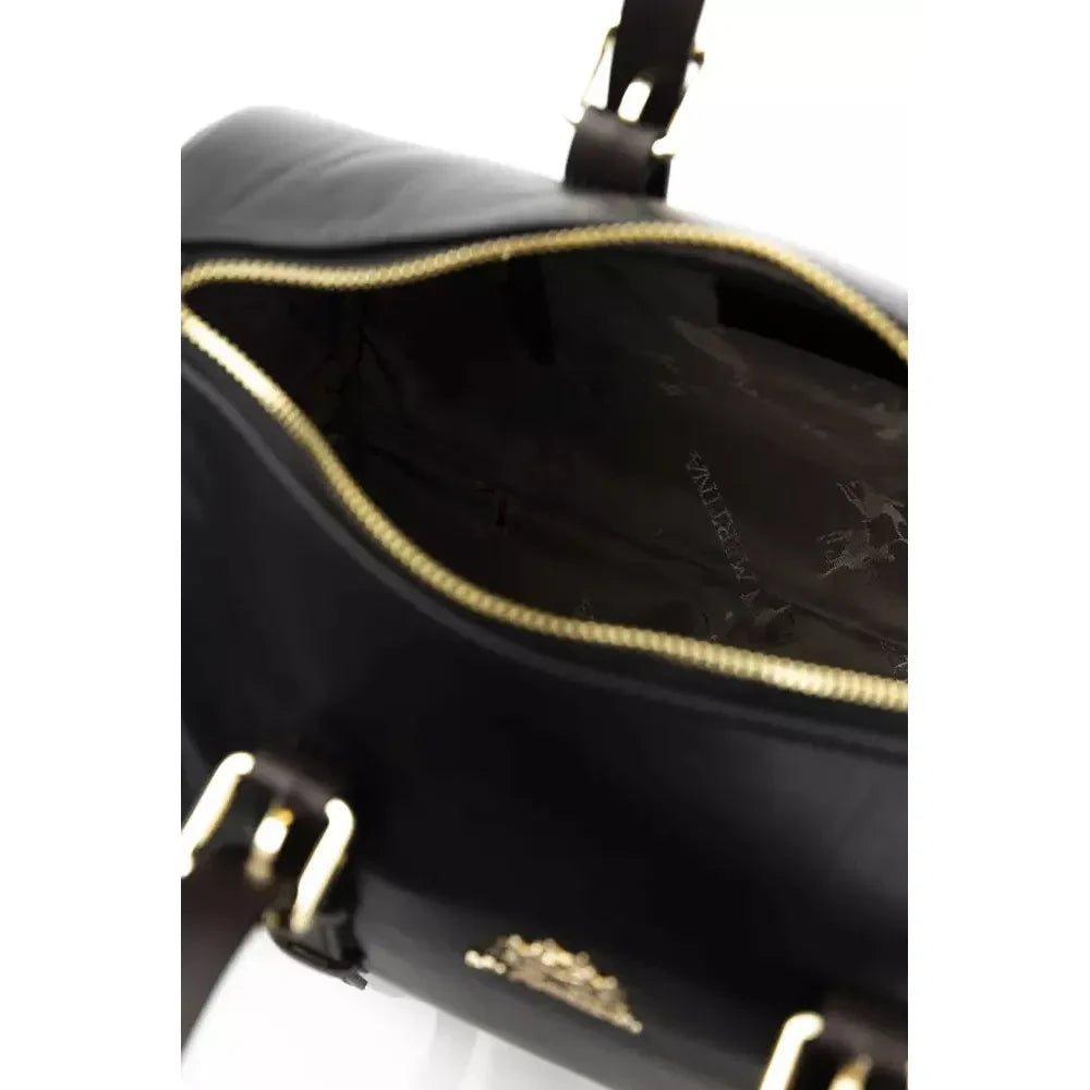 Elegant Black Leather Crossbody Bag