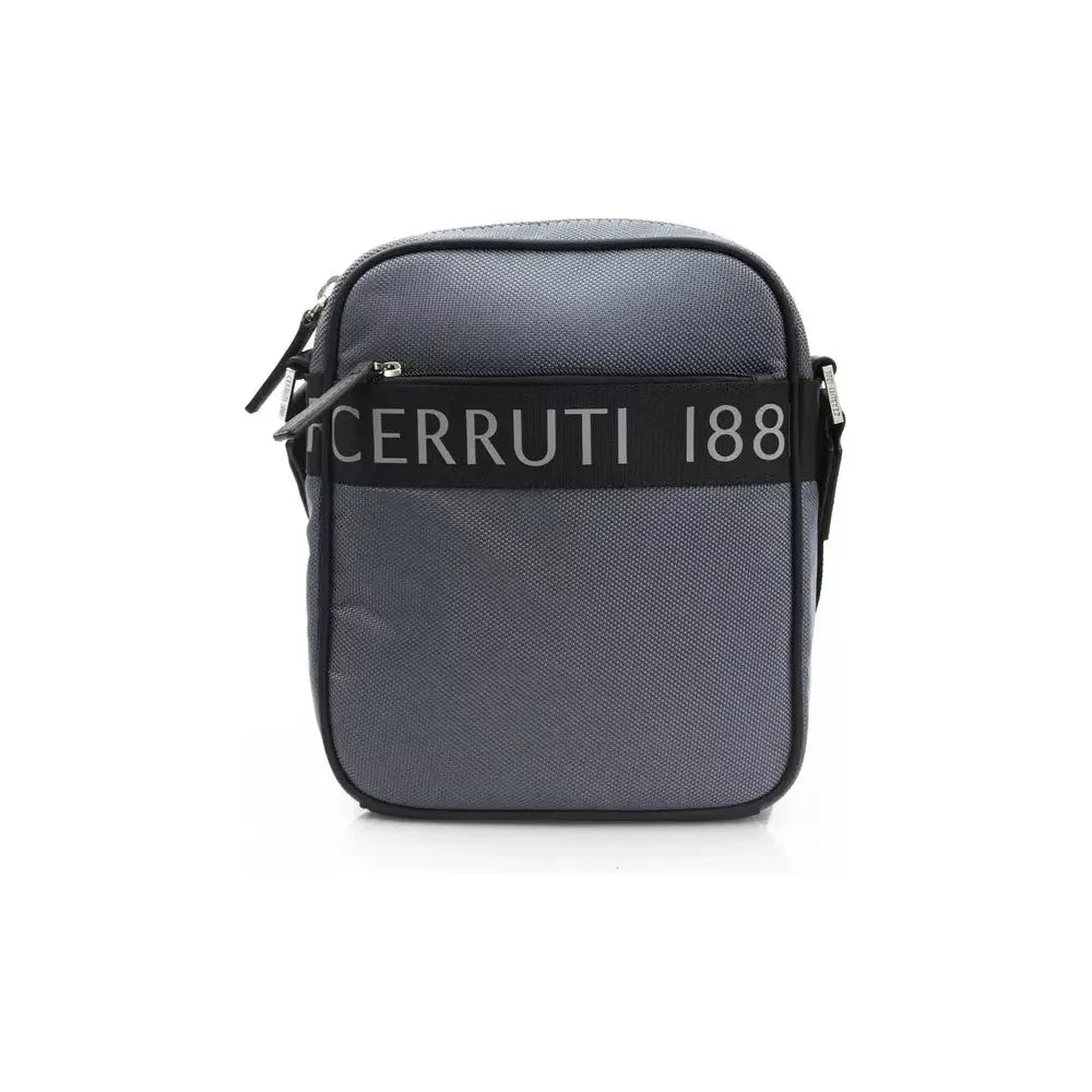 Cerruti 1881 Chic Gray Nylon-Leather Messenger Handbag Cerruti 1881