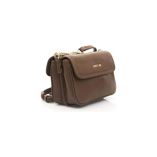 Elegant Double Pocket Leather Crossbody Bag