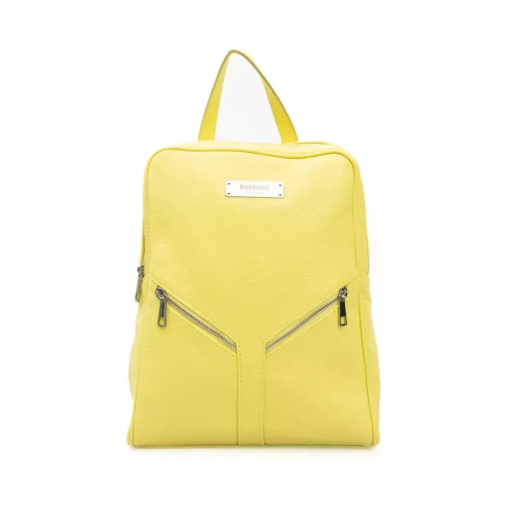 Sunshine Yellow Leather Backpack