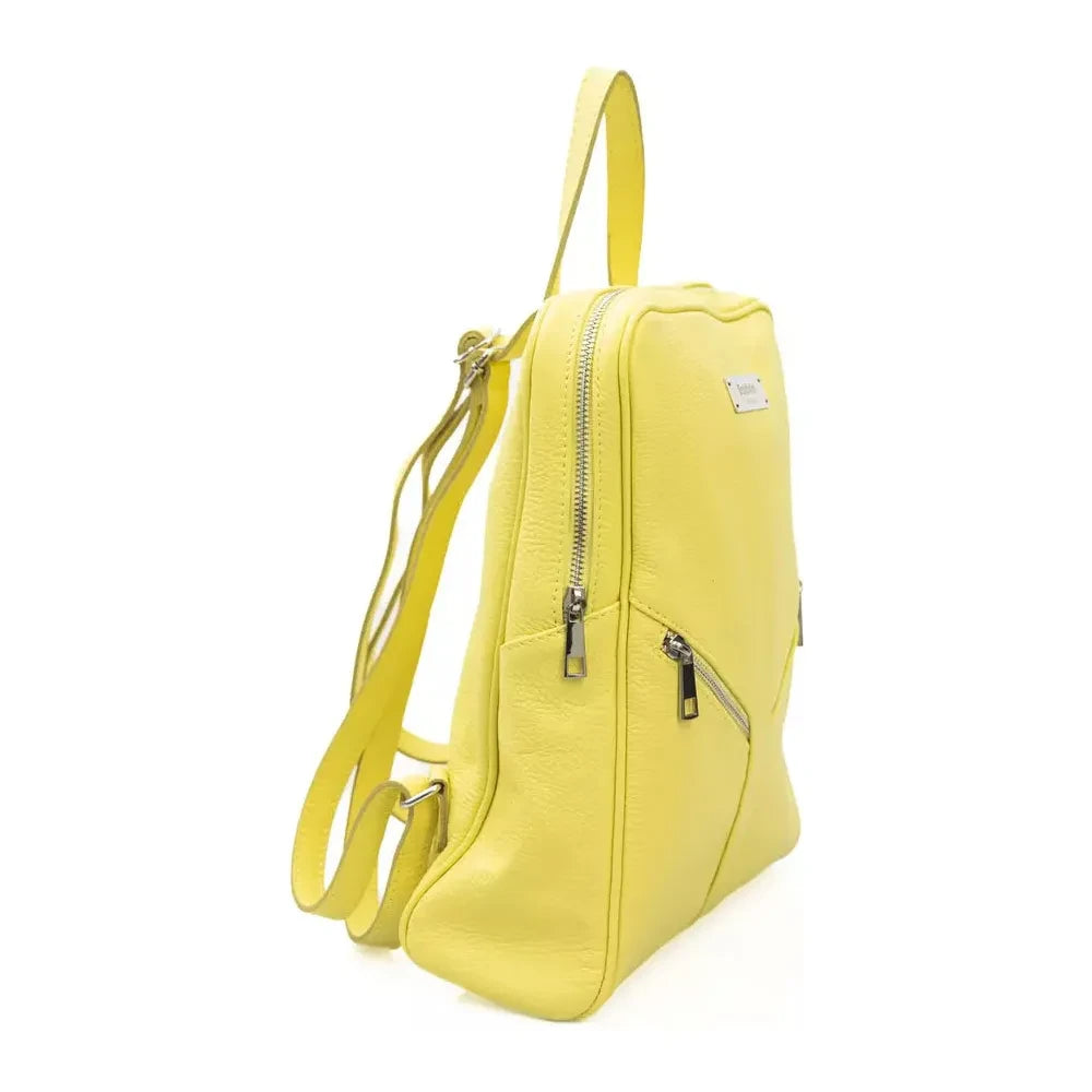 Sunshine Yellow Leather Backpack