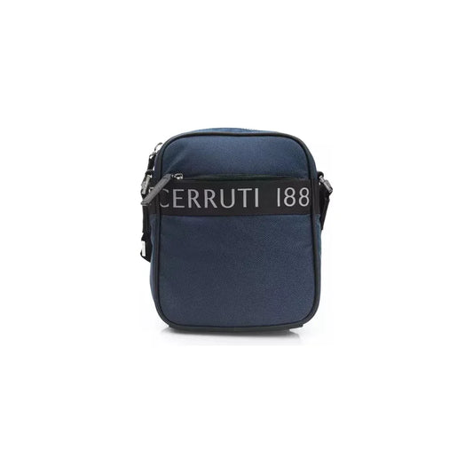 Cerruti 1881 Elegant Blue Nylon-Leather Messenger Bag Cerruti 1881