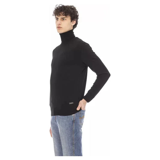 Elegant Turtleneck Sweater with Monogram Accent Baldinini Trend