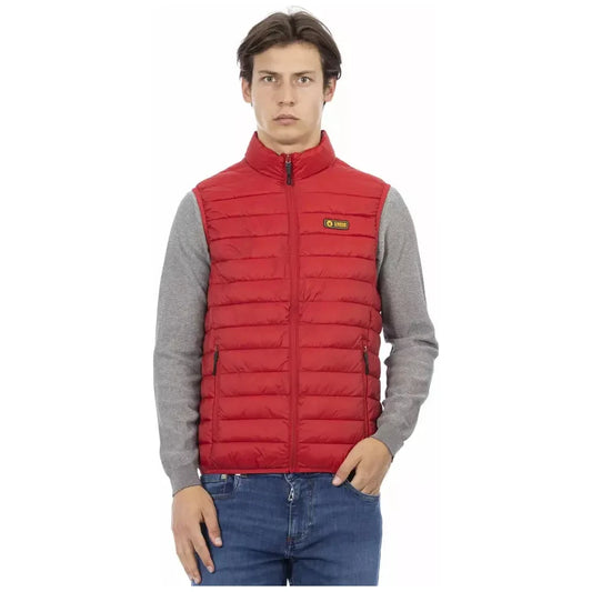 Sleeveless Red Down Jacket - Sleek & Functional