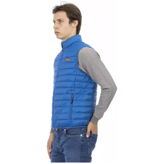 Sleek Sleeveless Down Jacket in Blue