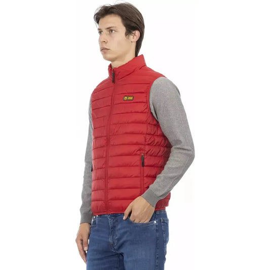 Sleeveless Red Down Jacket - Sleek & Functional