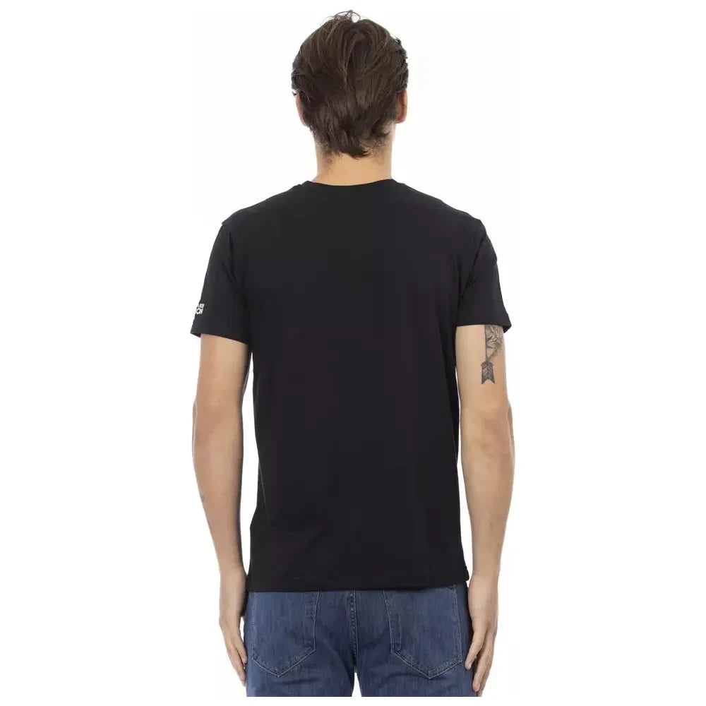 Sleek V-Neck Tee with Front Print