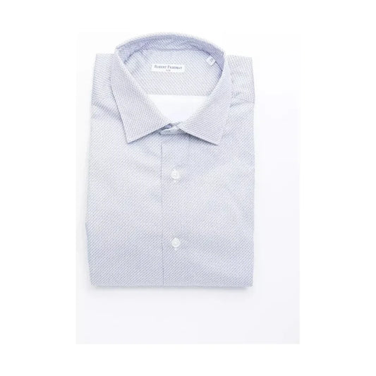 Robert Friedman Elegant Medium Slim Collar Cotton Shirt Robert Friedman