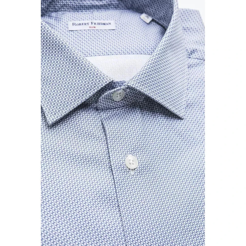 Elegant Medium Slim Collar Cotton Shirt