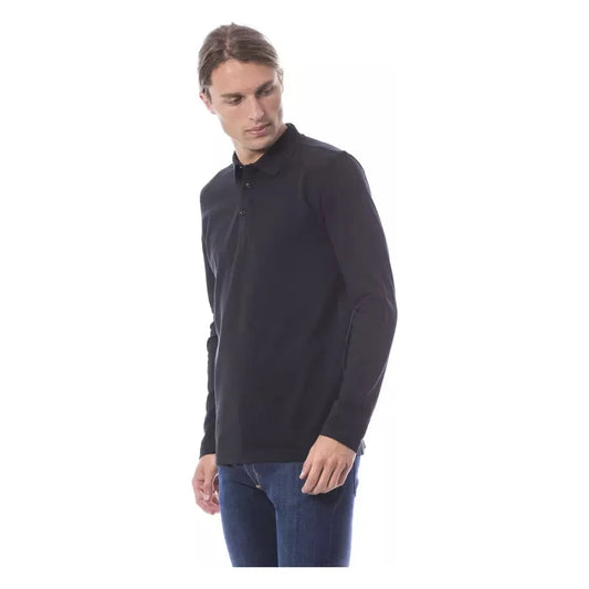 Elegant Embroidered Long Sleeve Polo Shirt