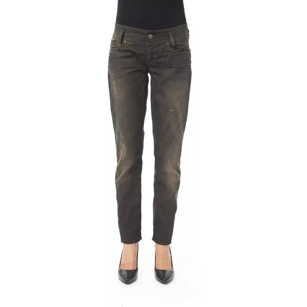 BYBLOS Sleek Black Washed Effect Jeans BYBLOS