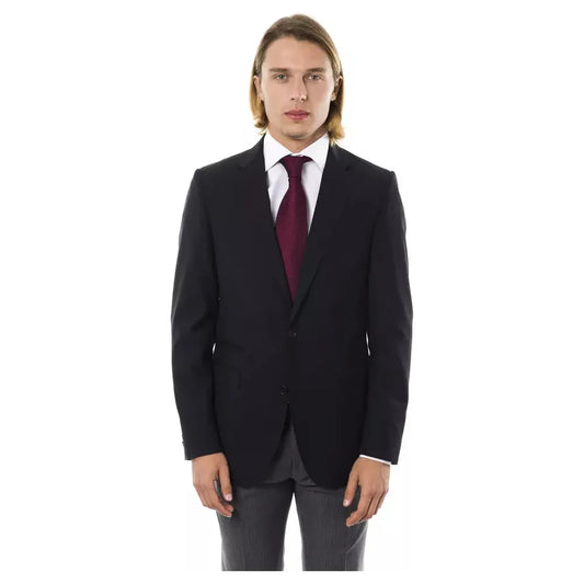 Elegant Wool Two-Button Men's Blazer