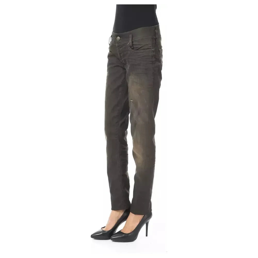 BYBLOS Sleek Black Washed Effect Jeans BYBLOS