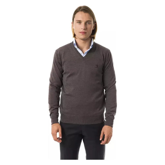 Exquisite V-Neck Embroidered Merino Sweater