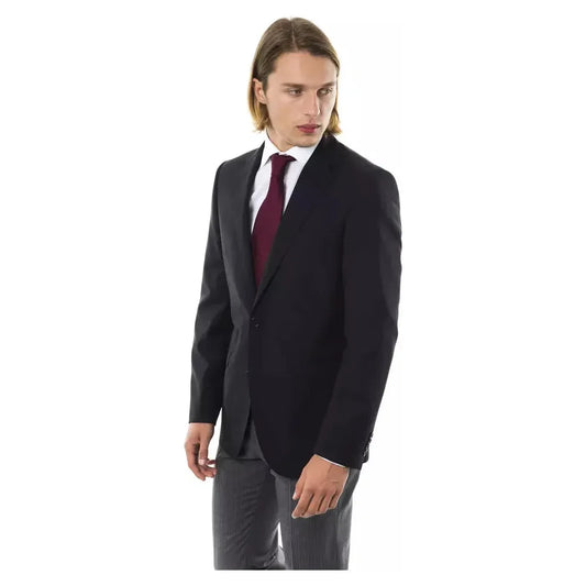 Elegant Wool Two-Button Men's Blazer