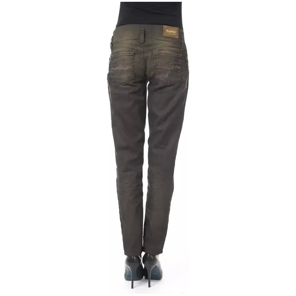 BYBLOS Sleek Black Washed Effect Jeans BYBLOS