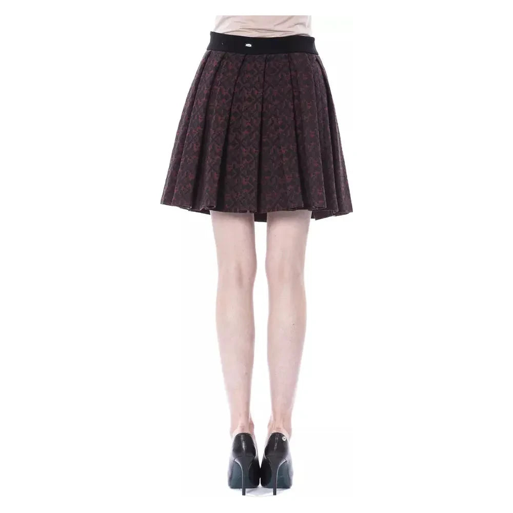 Chic Tulip Brown Skirt - Cotton Blend Elegance