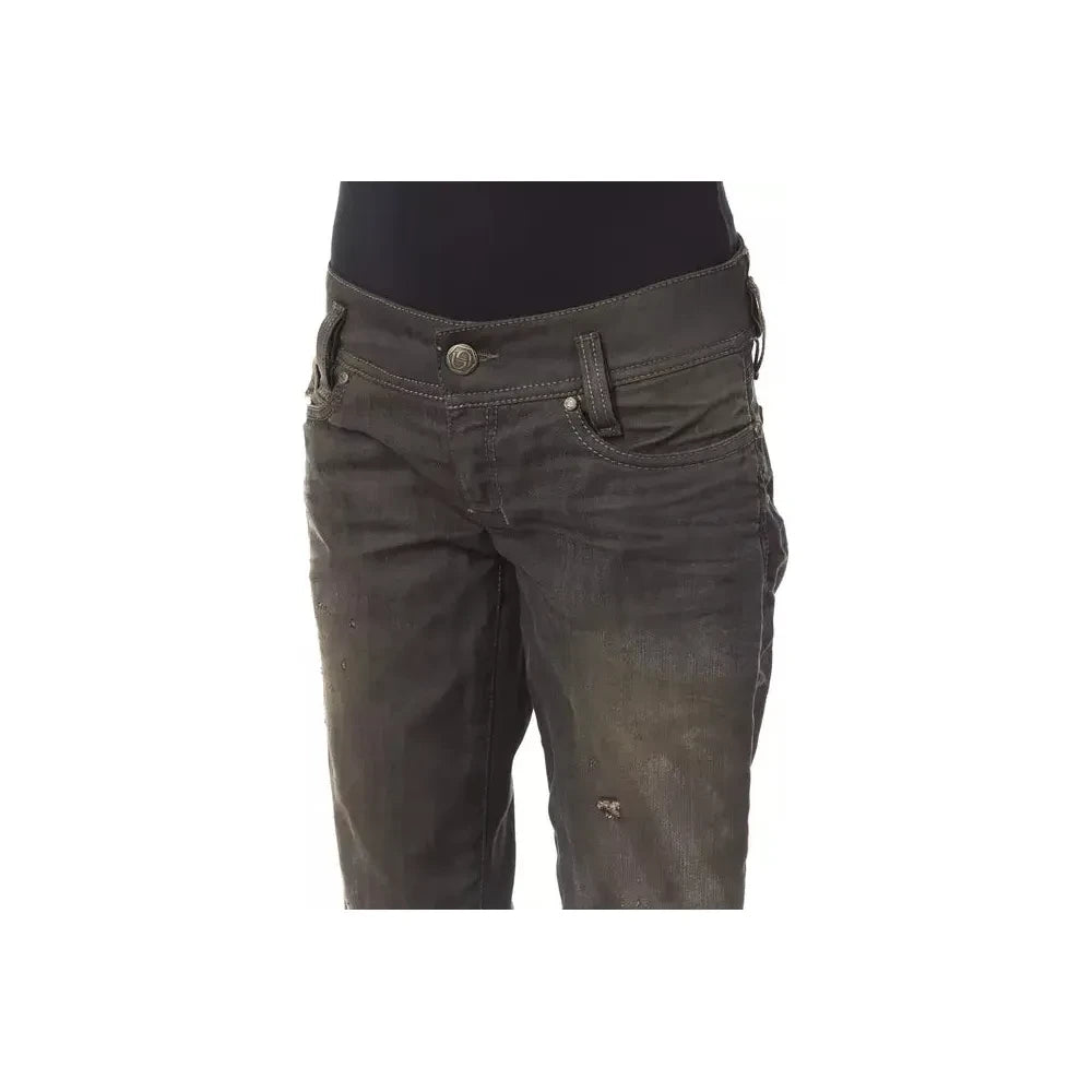 BYBLOS Sleek Black Washed Effect Jeans BYBLOS