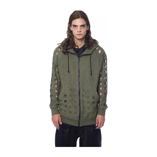 Oversized Hooded Fleece - Army Zip Comfort