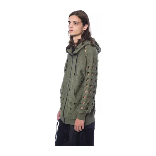 Oversized Hooded Fleece - Army Zip Comfort