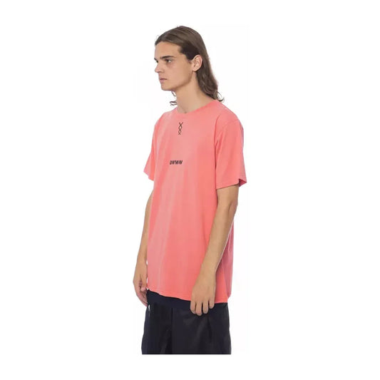 Elegant Pink Round Neck Cotton Tee