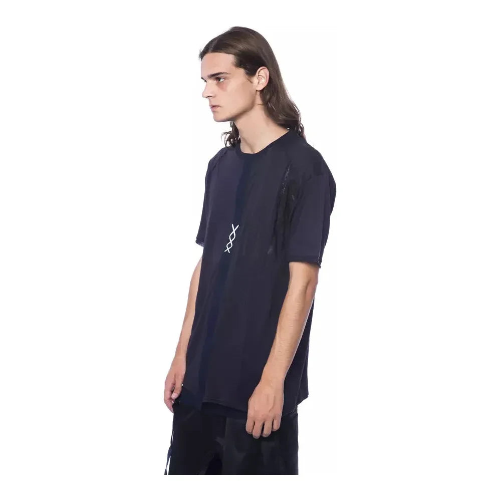 Chic Oversized Round Neck Logo Tee