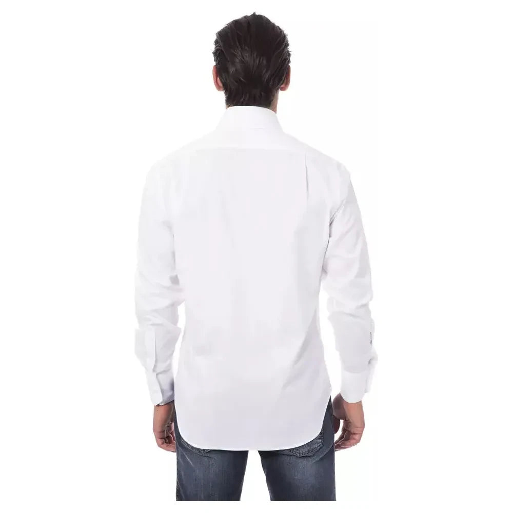 Elegant Monogram Embroidered Cotton Shirt