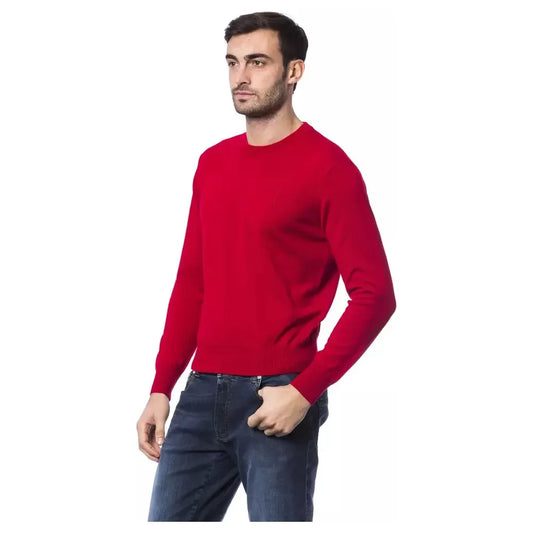 Embroidered Merino Wool Crew Neck Sweater