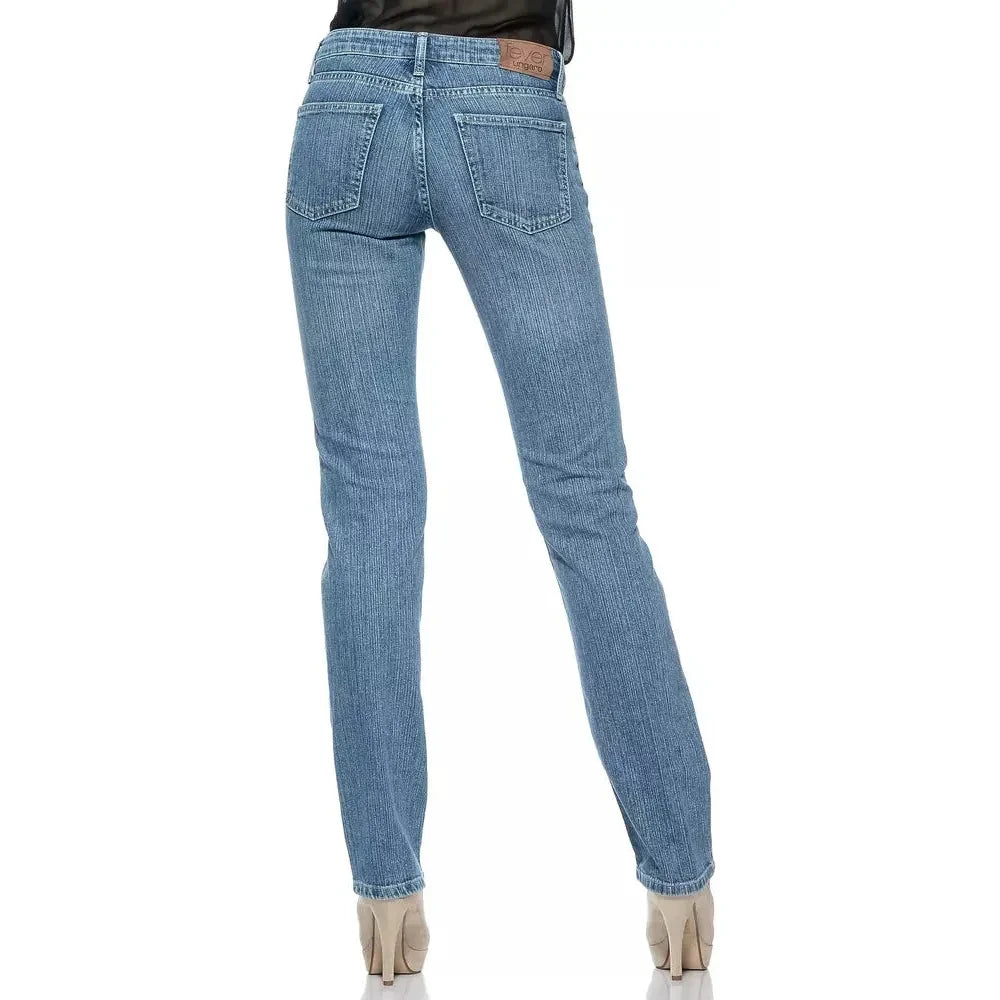 Chic Light Blue Denim with Unique Detailing