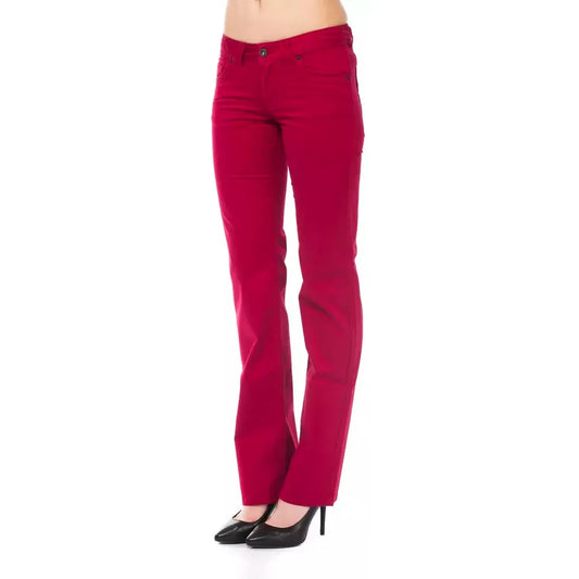 Ungaro Fever Ravishing Red Regular Fit Pants with Chic Detailing Ungaro Fever