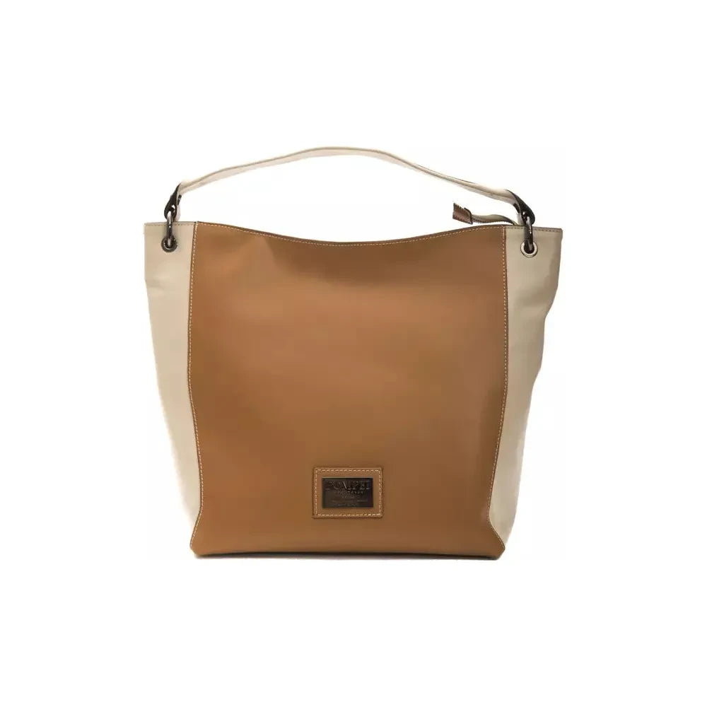 Elegant Leather Shoulder Bag in Rich Brown