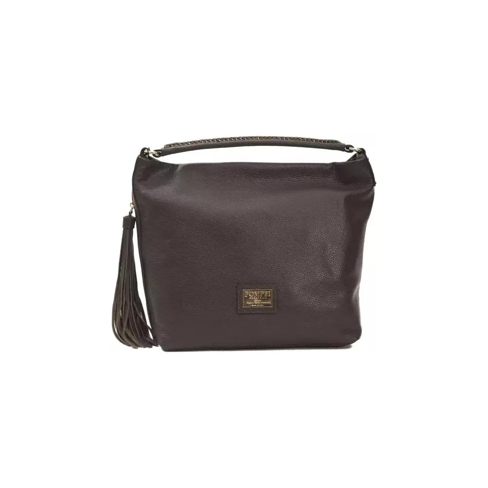 Chic Brown Leather Shoulder Bag