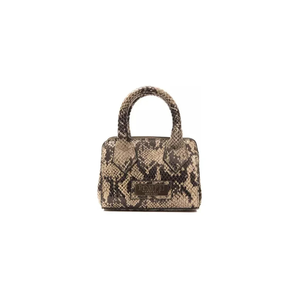 Chic Python Print Leather Mini Tote