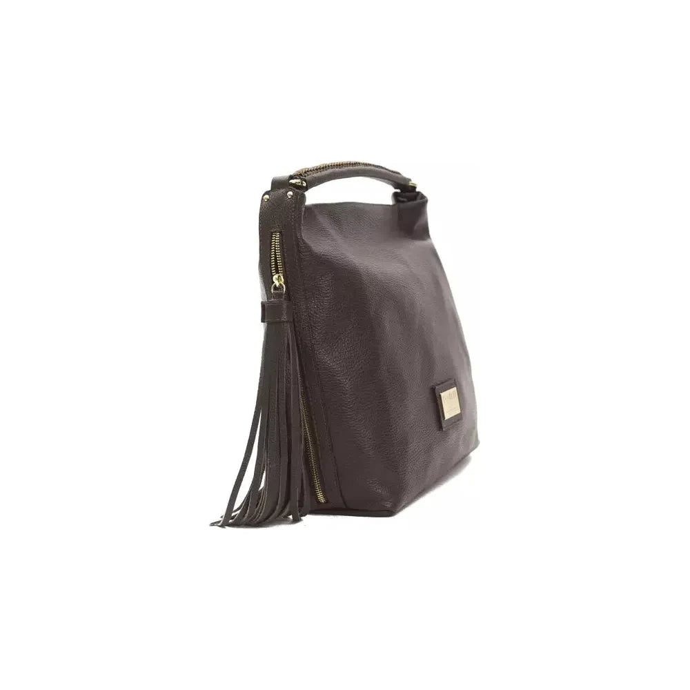 Chic Brown Leather Shoulder Bag