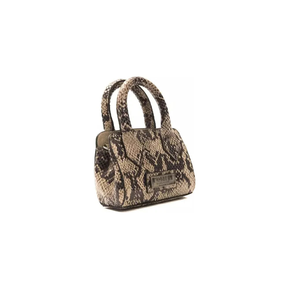 Chic Python Print Leather Mini Tote